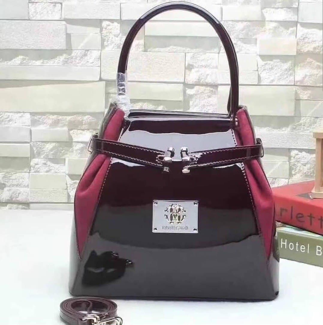 The Cavalli Two-Tone Patent Satchel